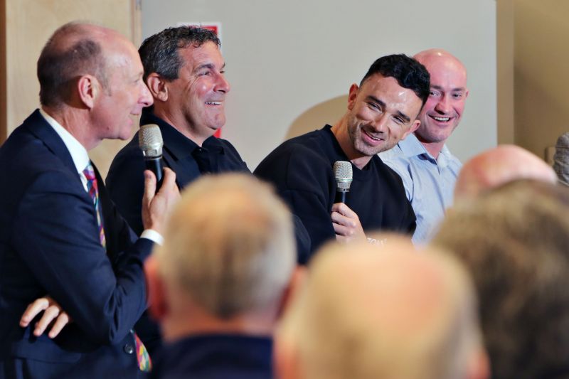 Close up picture of IMD Speakers and Host Stephen Watson, Andrew Hill,  Glen Irwin & Andy Chapman