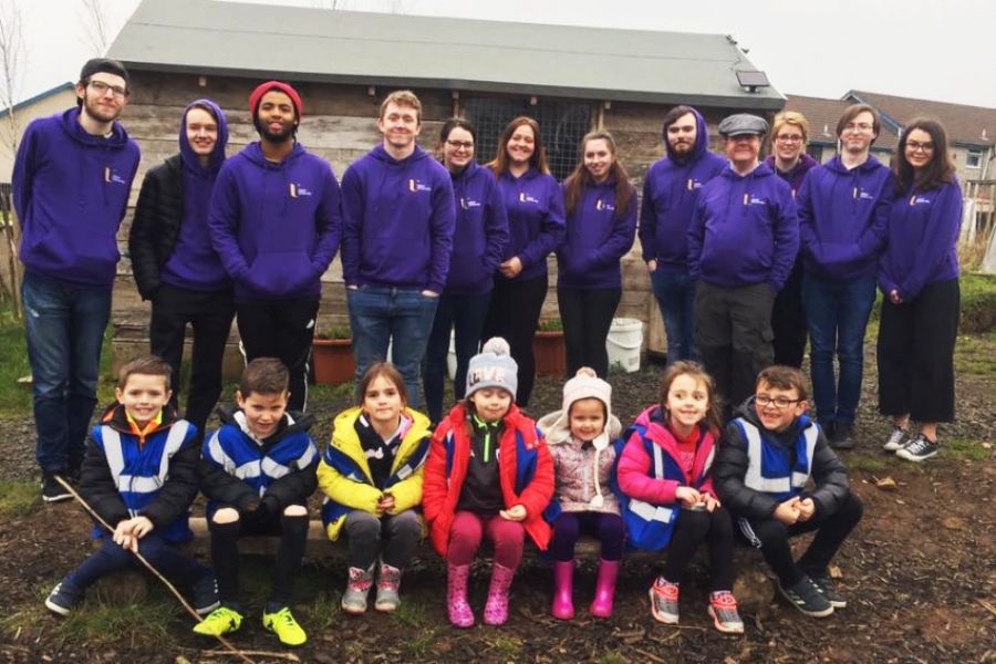 Bioscience undergraduates volunteering at the Cornfield Project image
