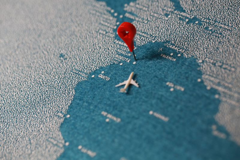 Pin point on a map with a plane