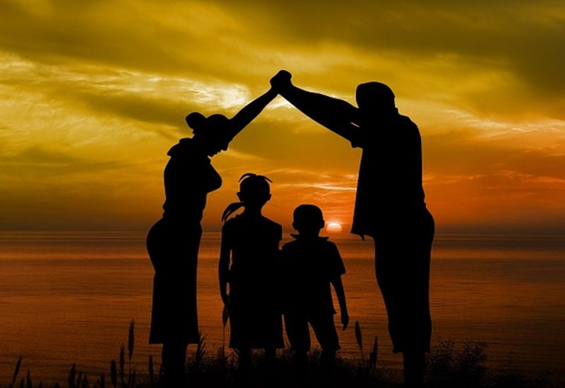 Family silhouette