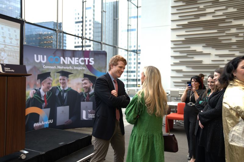 Joe Kennedy III meets Amy Anderson 25@25 participant and founder of Kindred of Ireland