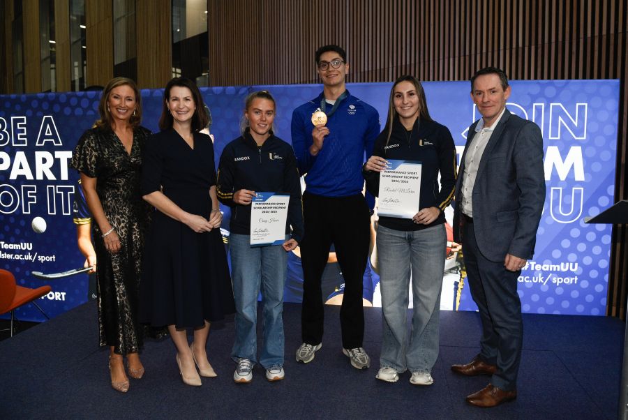 Ulster University graduate Olympians welcome next Olympic hopefuls as sports scholarships awarded  image
