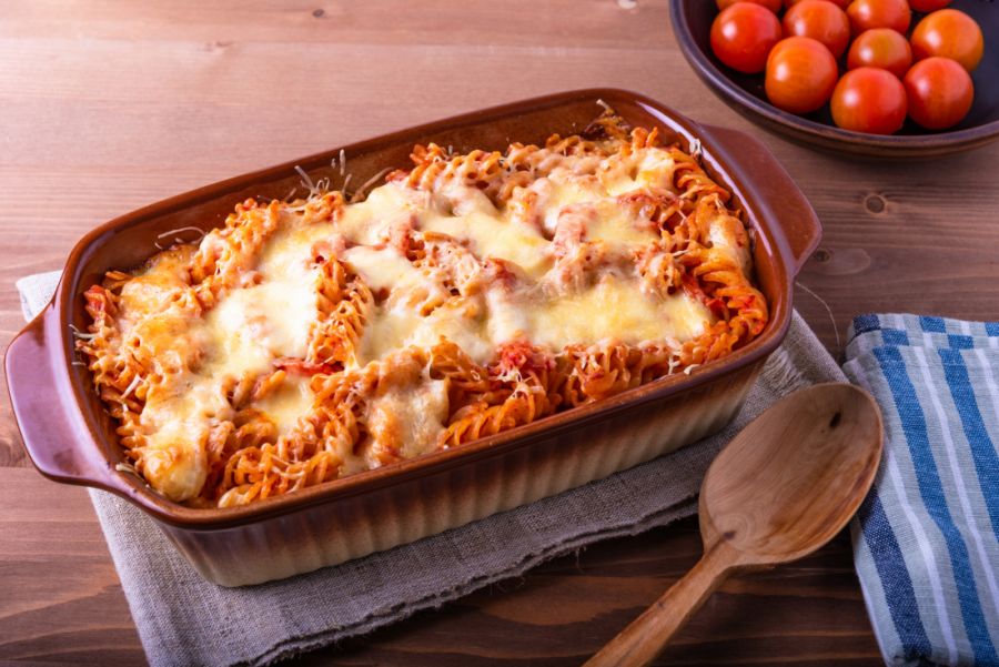 Chicken (or Veggie) Pasta Bake image