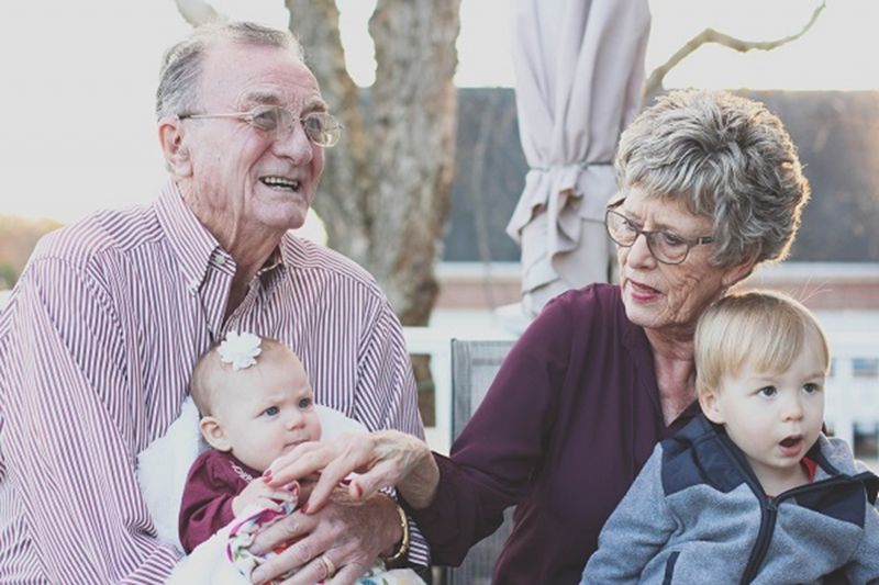 Grandparents and grandchild