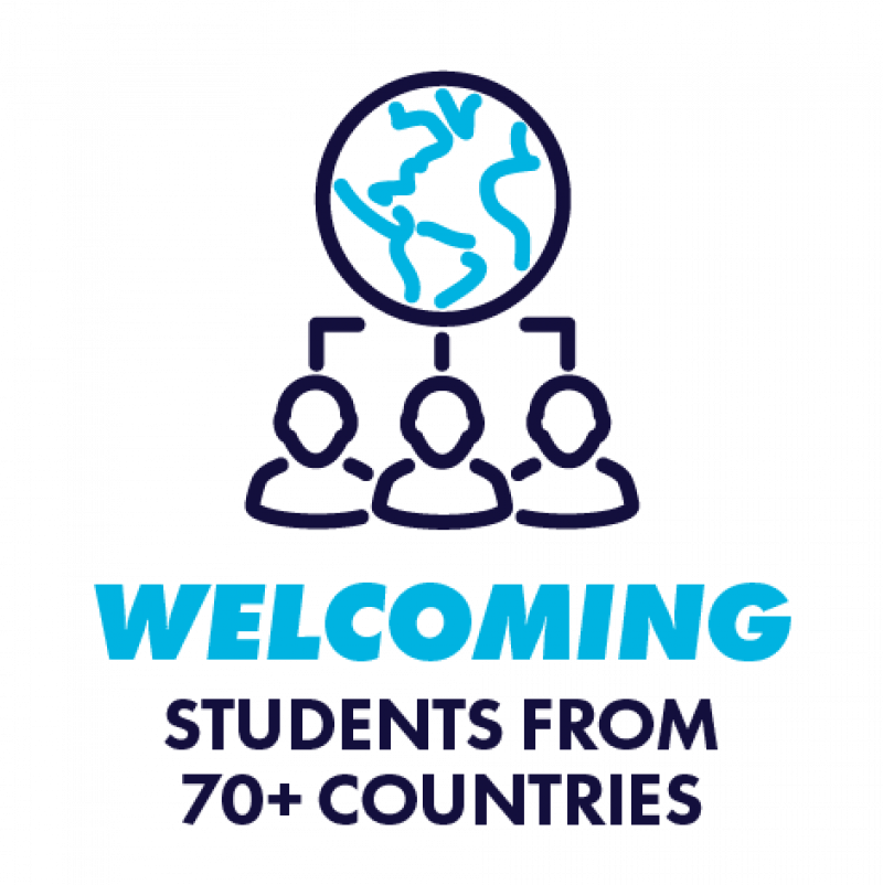 International - welcoming students from over 70 countries