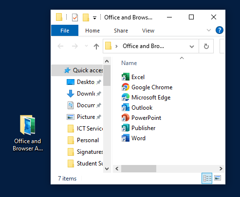 Office and Browser Applications Screenshot Image