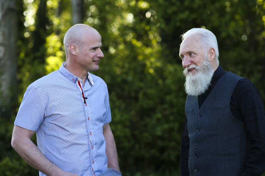Ryan Farquhar is pictured with Professor Paul Moore