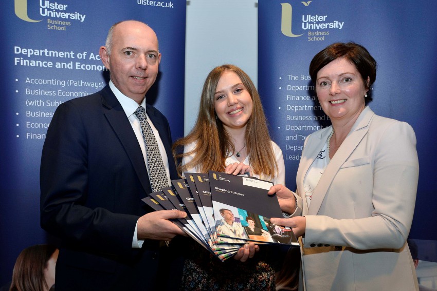 Megan McNeilly, a former pupil at Ballyclare Secondary School, has swept the board at the annual Ulster University Business School’s student awards