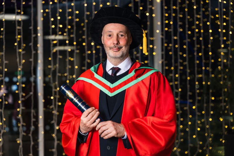 Visionary curator Hugh Mulholland awarded Honorary Doctorate by Ulster University in historic 175th anniversary year of the Belfast School of Art  image