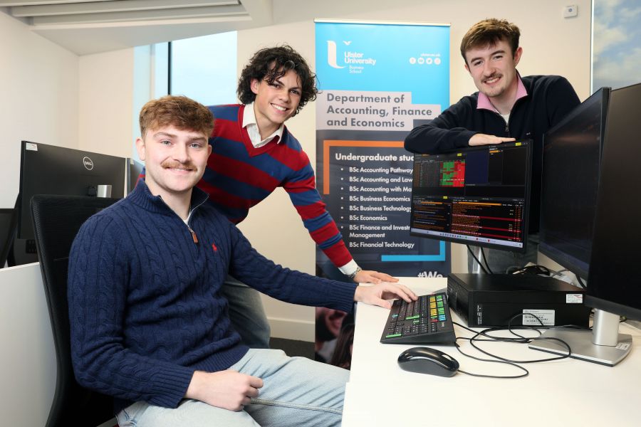 Ulster University students achieve top ranking in Ireland in Bloomberg Global Trading Challenge image