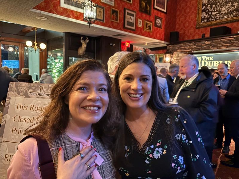 two females in a bar