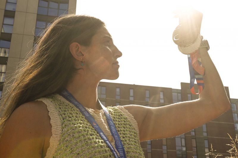 Heptathlete Kate O’Connor honoured by Ulster University following World University Games Gold image