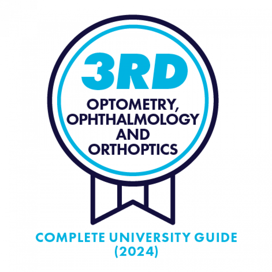 3rd in UK for Optometry - Complete University Guide