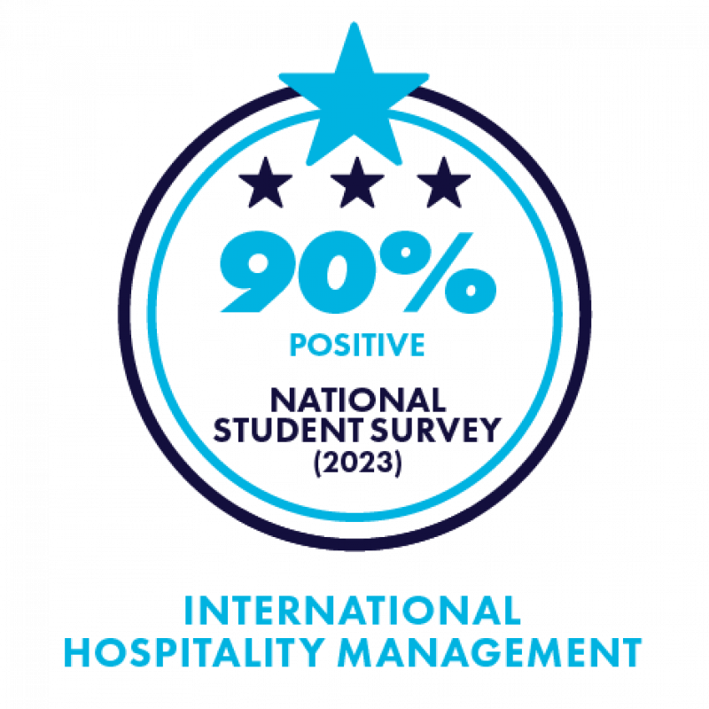 International Hospitality Management 90% positive NSS 2023