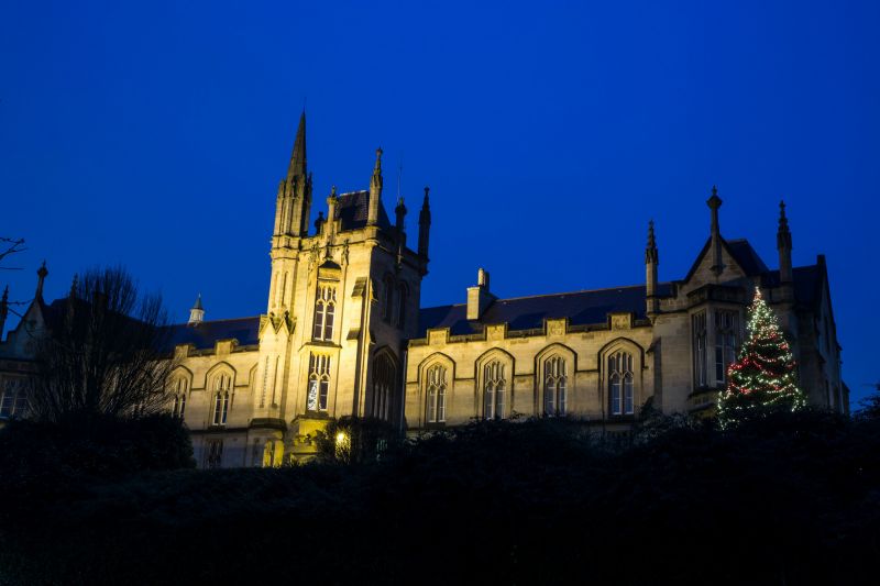 Magee campus Christmas tree