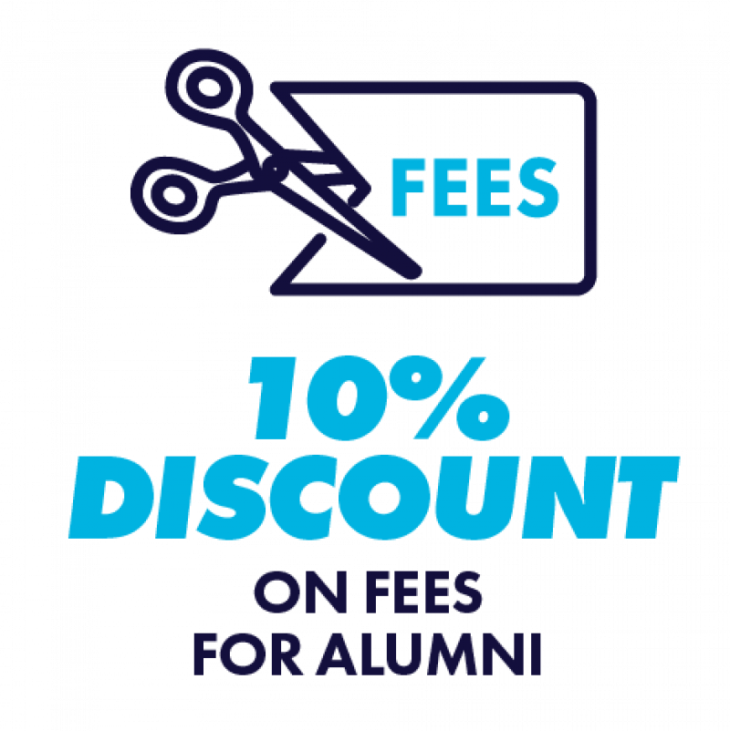 10% discount on postgrad fees for alumni