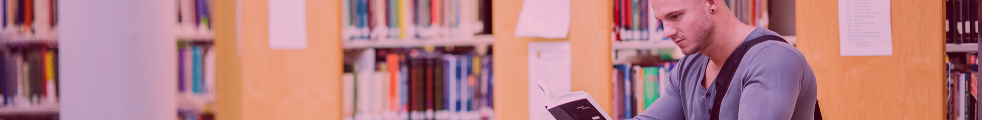 Girl reading books in library