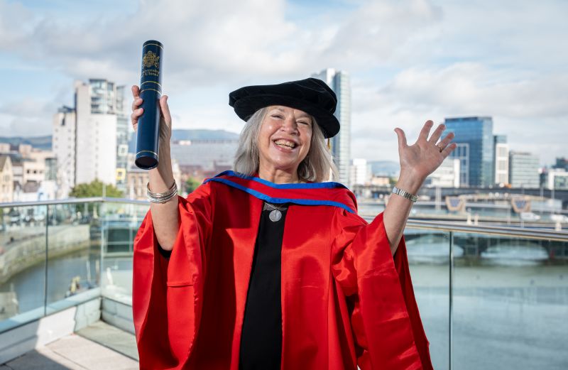 Class of 2025: Novelist and BIA Director Francesca Kay is awarded Honorary Doctorate from Ulster University image