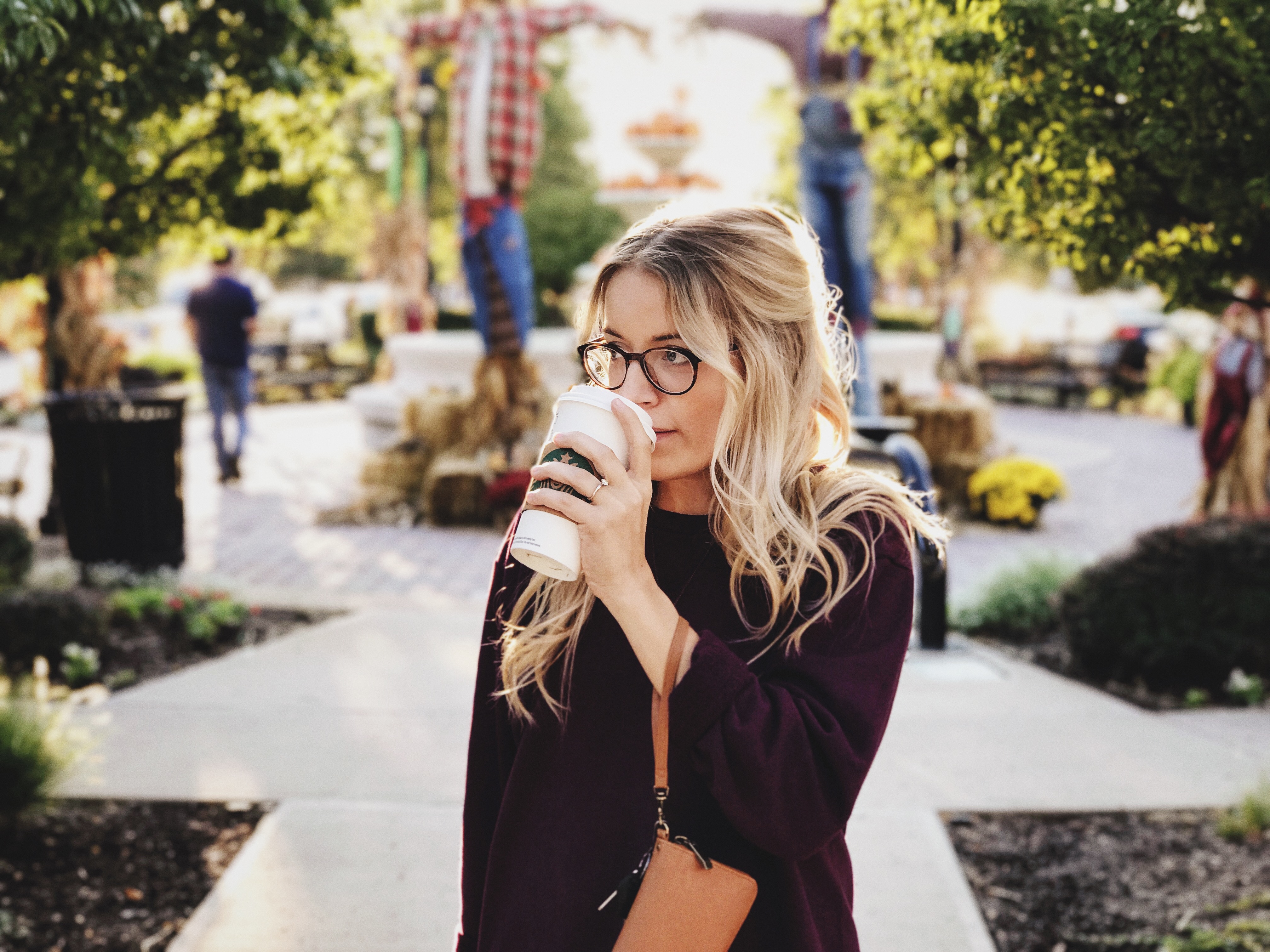 Girl drinking coffee