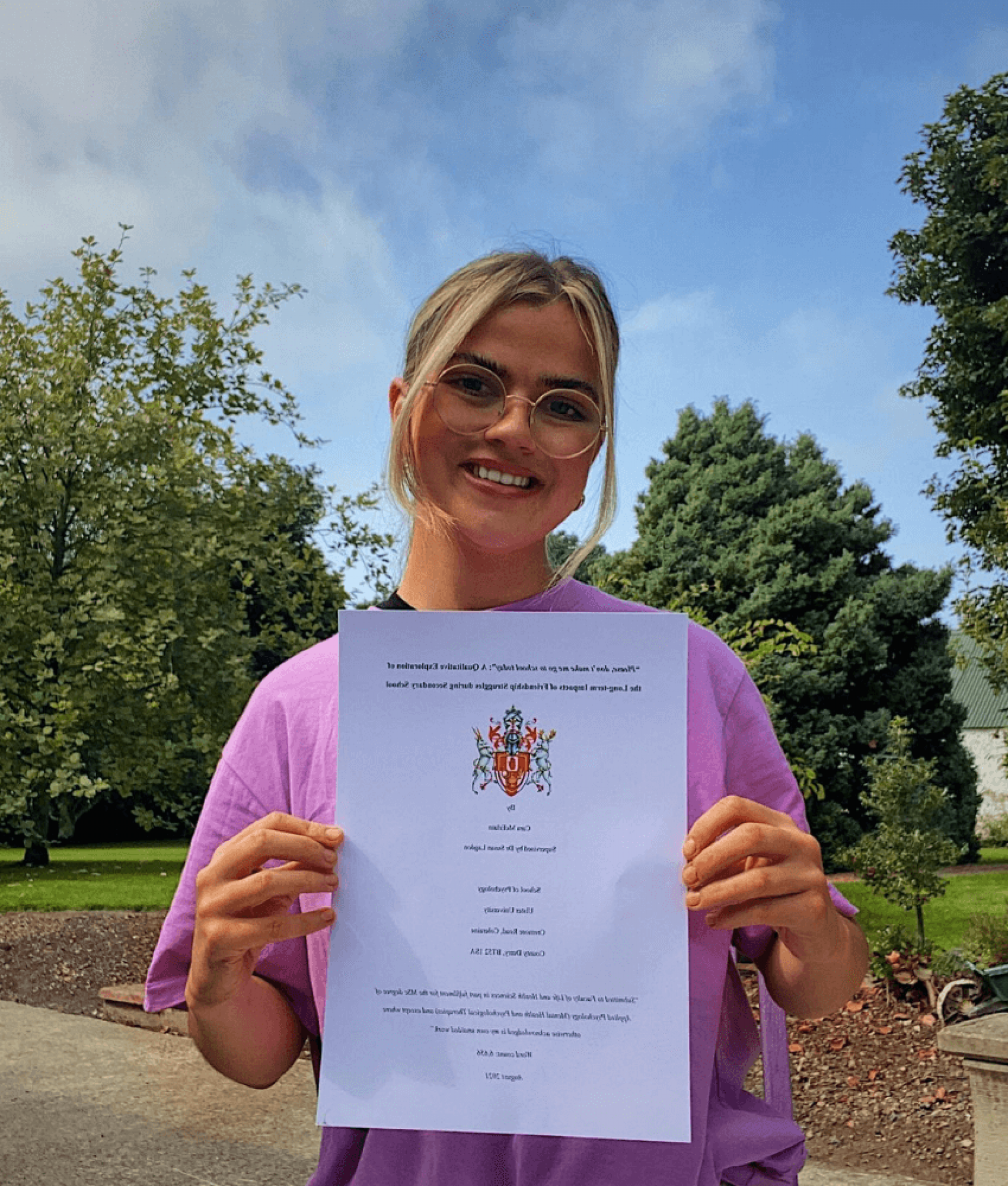 Cara McErlain, UU Graduate