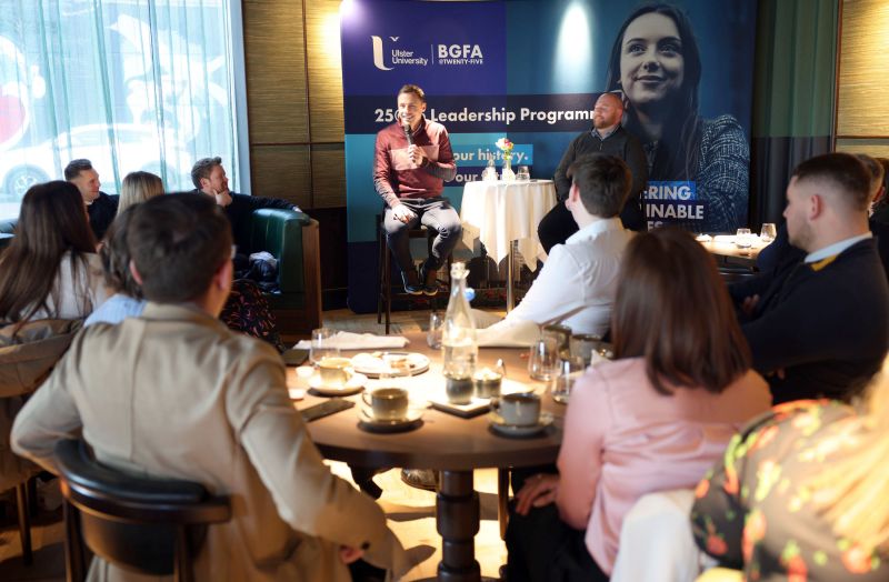 Tommy Bowe Speaking at the Leadership session