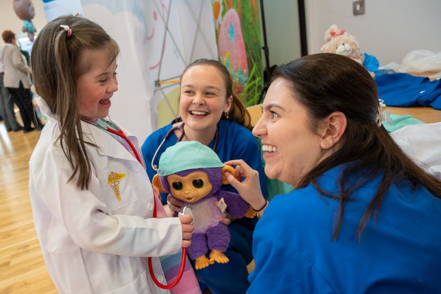 Children join Ulster University medical students at Teddy Bear Hospital in Derry~Londonderry image