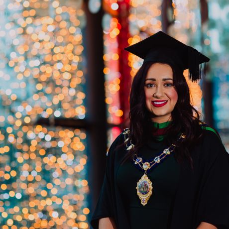 Ulster University student swaps mayoral robes for graduation gown