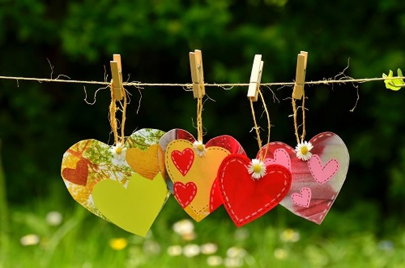 line of hearts