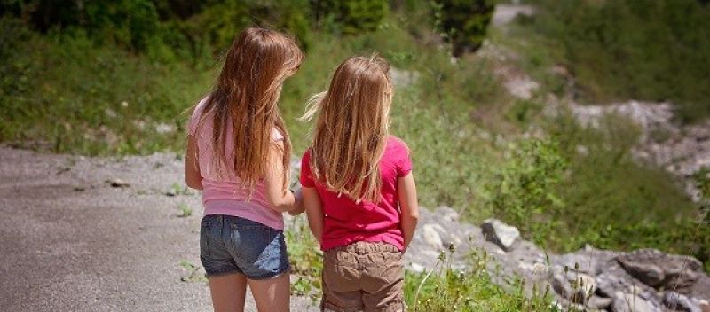 two girls looking forward